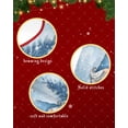 thumbnail image 6 of Blue Gnomes Christmas Christmas Tree Skirt 48 Inches Large Christmas Skirt Tree, Xmas Tree Birds Winter Snowflake Tree Skirt Christmas Decorations for Fireplace Party Holidays Indoor Outdoor, 6 of 7