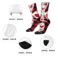 thumbnail image 5 of Honeii Buffalo Plaid Love And Gnome Print Adult Socks,Crew Socks,Casual Calf Socks,Daily Wear Socks for Men & Women, Perfect for Sports, Casual and Everyday Use, 5 of 6