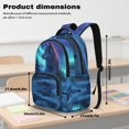 thumbnail image 3 of Kuiaobaty Wolf Galaxy Print Backpack and Lunch Bag Set for Teens Large Capacity Backpack Pencil and Bottle Sleeve with Strap Roomy Casual School Bag with Lunch Box for School, 3 of 7