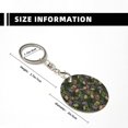 thumbnail image 3 of Naloa Camouflage Skulls Print Round Keychain Keychain Key Ring, Key Tag, Key Chain Bulk for Gift Accessories (Round), 3 of 7