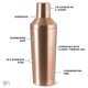thumbnail image 2 of Set de coctelera Simple Modern Boston de acero inoxidable, 600 ml, 2 of 6