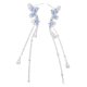 thumbnail image 2 of 1Pair Crystal Butterfly Earrings: Elegant Flower Waterdrop Tassel Dangle Earrings Women Crystal Fairy Jewelry For Daily Evening Party, 2 of 3