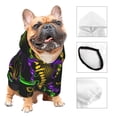 thumbnail image 3 of Fotbe Neon Mardi Gras Sudadera con Estampado para Perros Pequeños – Suéter con Capucha para Mascotas, Tela Suave de Forro Polar con Bolsillo-XX-Large, 3 of 7