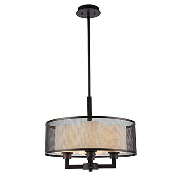CHLOE Lighting AUDREY Transitional 4 Light Rubbed Bronze Ceiling Pendant 19" Wide