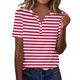 thumbnail image 1 of mfyjkho Tops Para Hacer Ejercicio Para Mujer, Camiseta De Manga Corta Con Cuello En V Y Estampado Para Mujer, Top Holgado, Top De Manga Corta Tops Para Hacer Ejercicio Para Mujer L, 1 of 7