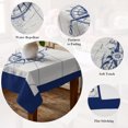 thumbnail image 5 of Blue Compass Nautical Table Cloth Waterproof Tablecloths, Coastal Abstract Art Retro Tablecloth Dining Table Cover for Kitchen Party Tabletop Outdoor, Square Tablecloth 60x60 Inch, 5 of 9