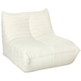 thumbnail image 1 of JWRWEFA Modern Floor Chair with Back Support, Teddy Fleece Meditation Chair, Plush Floor Sofa for Adults, Lazy Seating for Living Room or Gaming Room, Cream White, 1 of 11