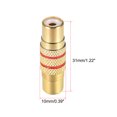 thumbnail image 2 of RCA Female to Female Connector Adapter Coupler for Stereo Audio Video TV Cable Convert , 2Pcs Gold Tone, 2 of 5