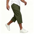 thumbnail image 6 of yillto Mens Capri Pants Sweatpants Elastic Waist Loose Capris Casual Fashion Athletic Pant with Pockets, 6 of 7