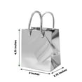 thumbnail image 3 of Efavormart 12 Pack | 5" Shiny Metallic Silver Foil Paper Gift Bags With Handles, Small Party Favor Goodie Bags, 3 of 5