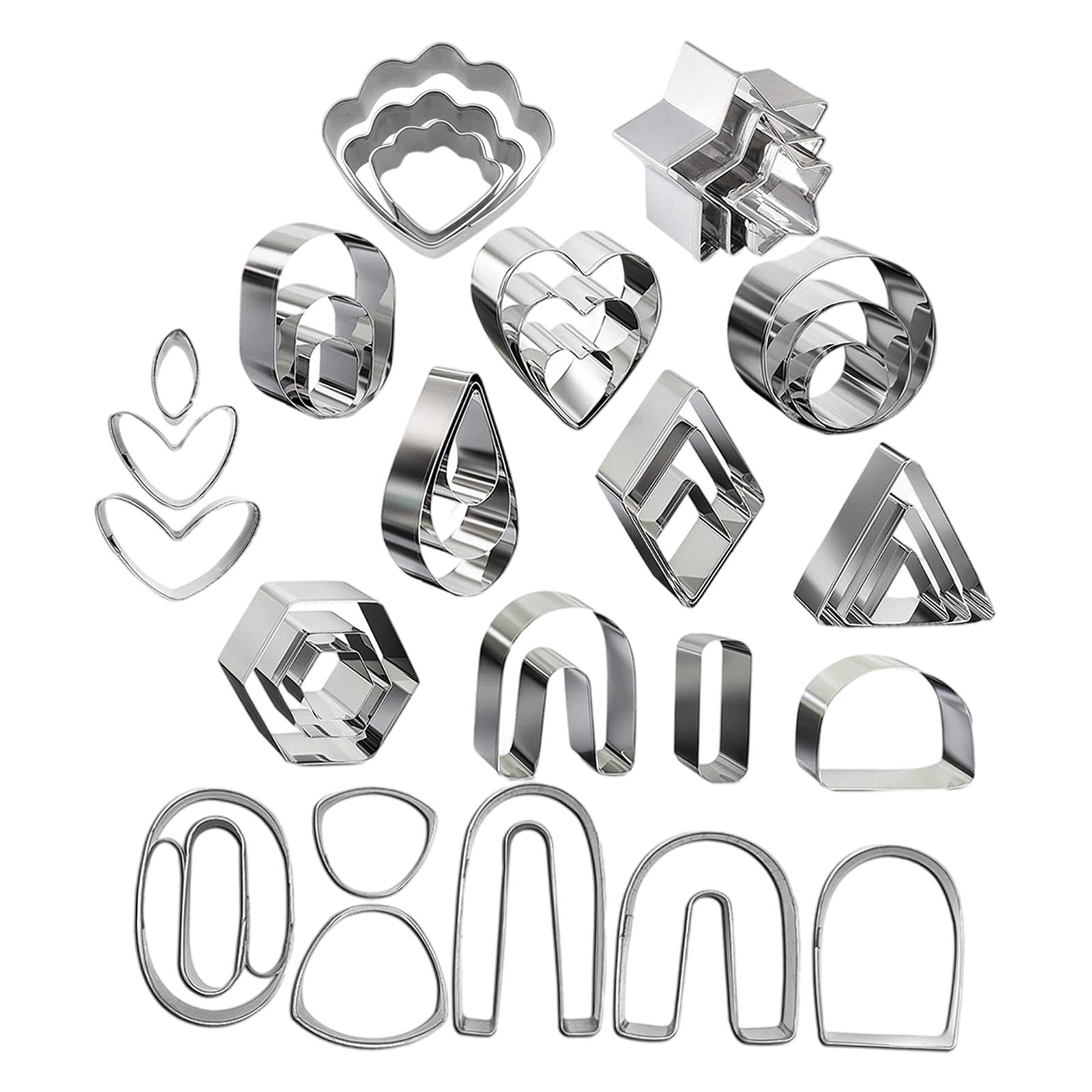 Polymer clay shape cutter DIY clay pottery ceramic earring jewelry mold ARCHITECTURE SET art deco embossing earring mould