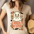thumbnail image 4 of Creep It Cute Graphic Tee Funny Ghost Candy Cartoon Shirt, Azalea, Size 2XL, 4 of 6