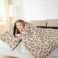 thumbnail image 4 of Manfei Leopard Print Queen Comforter Set,Jungle Animal Bedding Sets,Brown Cheetah Hide Bedding Comforter Set For Girls Boys,Breathable Home Decor Reversible,3pcs, 4 of 8