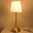 thumbnail image 1 of Lampara de Mesa LED Inalámbrica, Lámparas de Escritorio Tactil Recargable, 5200 mAh Portátil Mesa de Noche con Pantalla de Tela, Brillo Ajustable Decorativa para Dormitorio, Comedor, Patio, 1 of 8