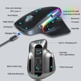 thumbnail image 3 of Mouse Ergonómico Zienstar Negro Modo Dual Bluetooth Inalámbrico USB Recargable Retroiluminación RGB, 3 of 7