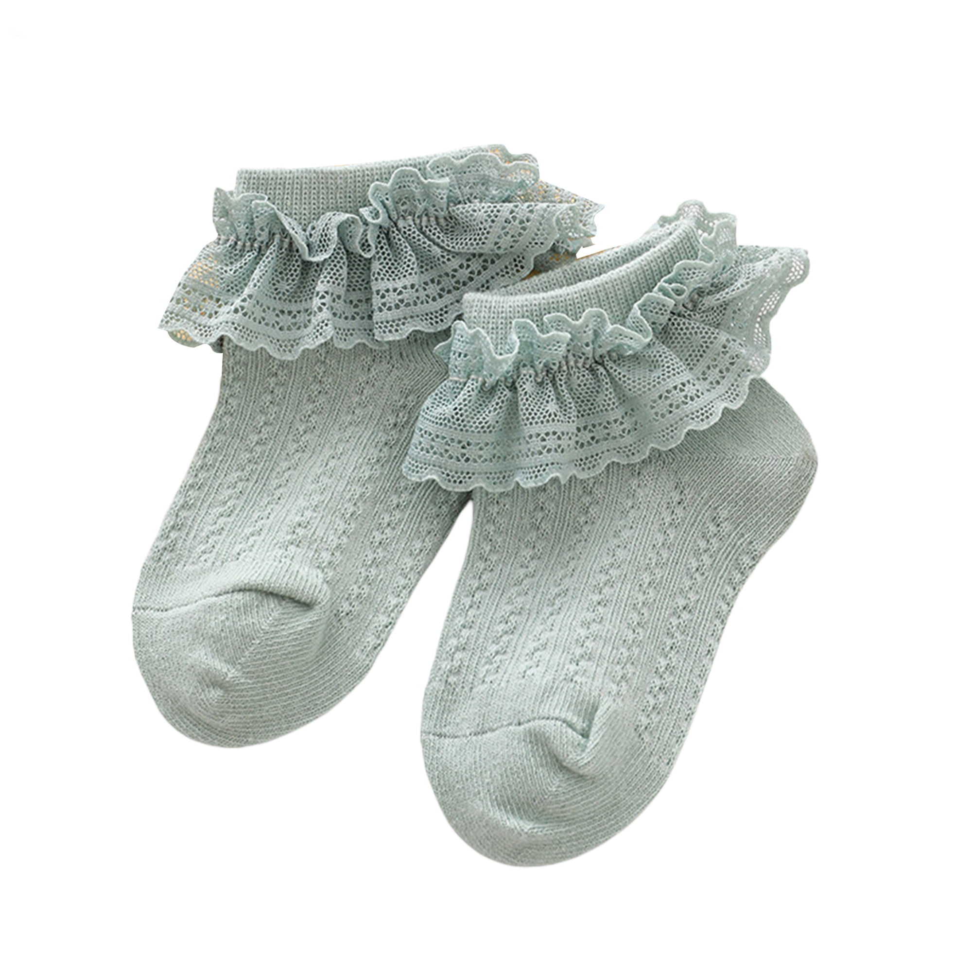Baby / Toddler / Kid Lace Trim White Princess Socks