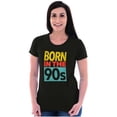 thumbnail image 4 of Vintage Distressed Born in the 90s Womens Slim Fit Graphic Tee Brisco Brands S, 4 of 5
