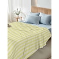 thumbnail image 5 of Twin Flat Sheet 66"x96", Yellow Striped Soft Lightweight Bedding Flat Sheets Only, Modern Simple Farmhouse Beige Vintage Brushed Microfiber Top Bed Sheet, Breathable StainResistant Bedsheets, 5 of 9
