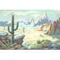 thumbnail image 2 of Art.com Paint by Numbers, Desert Scene Art Print, 36" x 24", 2 of 4