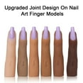thumbnail image 3 of Soumake Silicone Practice Fingers Nails Realistic Easy To Clean Nail Art Training Hand Bendable Fake Finger Model, 3 of 8