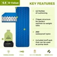 thumbnail image 2 of Colchoneta para dormir ATEPA ThermAir Pro para mochilero con valor R 6.6, 2 of 8