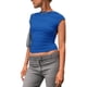 thumbnail image 1 of Camiseta sin espalda para mujer Color puro Camiseta de moda transpirable suave y agradable para la piel para aniversario Azul oscuro M, 1 of 7