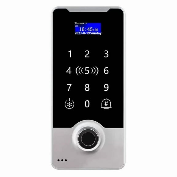 Access Control System, Fingerprint Password Stand-Alone Door Access Control Keypad, Card Reader Access Controller（black）