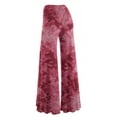 thumbnail image 4 of Made by Johnny Women's Chic Tie Dye Palazzo Pants XXXL WINE, 4 of 4
