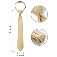 thumbnail image 3 of Champagne Ties for Boys Solid Color Pre-Tied Kids Tie Classic Adjustable Weddings Necktie, 3 of 7
