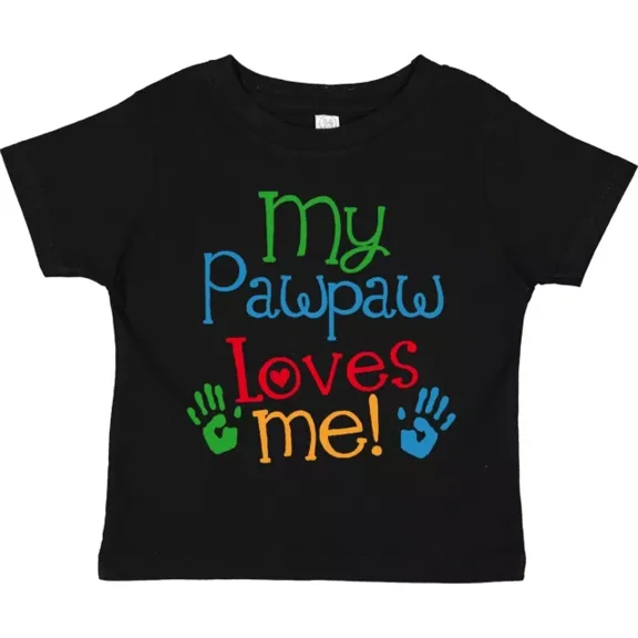 My Pawpaw Loves Me Toddler T-Shirt From Grandkids Grandchild Clothing TODDLER SHORT SLEEVE TEE BELLA CANVAS 3001T