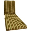Spring Surprise Stripe Green Chaise Lounge Cushion