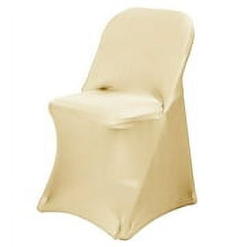 Efavormart 10PCS Stretchy Spandex Fitted Folding Chair Cover Dinning Event Slipcover For Wedding Party Banquet Catering - Champagne