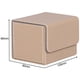 thumbnail image 5 of Estuche de cuero PU para cartas, Protector de , caja de almacenamiento, organizador de colección, soporte para cartas de juego para cartas , cartas deportivas, cartas de Beige Sunnimix Estuche de baraja de cartas, 5 of 5