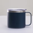 thumbnail image 4 of Billuyoard Taza portátil de acero inoxidable con tapa de asa, Camper, taza para beber leche aislada al vacío, botella para acampar, hogar, coche al aire Mostrada Azul oscuro Billuyoard HA010518-05B, 4 of 6
