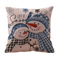 thumbnail image 2 of Ireezec Christmas Holiday Pillow Cover Decorative Linen Throw Pillow Case for Sofa Couch Bed Living Room Home Decor Festive Seasonal Accent, 2 of 6
