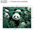 thumbnail image 2 of Panda Soft Polyester Indoor Rug Floor Mat - Plush Area Carpet for Living Room Bedroom - Stylish Home Decor Accent - 200x150cm, 2 of 6