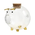 thumbnail image 3 of Glass Piggy Bank, ahorro de escritorio frasco de escritorio transparente Organizador de almacenamiento de almacenamiento Caja de ahorro de dinero para Estilo D, 3 of 8