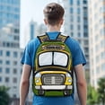thumbnail image 3 of Pzuqiu School Bus Print 17 Inch Kids Backpack for Boys Girls Ages 6-18 Elementary Students Schoolbag with Adjustable Straps Large Capacity Bookbag for Back to School Travel Use, 3 of 7