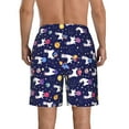thumbnail image 3 of Kdxio Lama in Space Pattern Mens Casual Shorts - Drawstring Summer Beach Sports Shorts for Men, 3 of 9