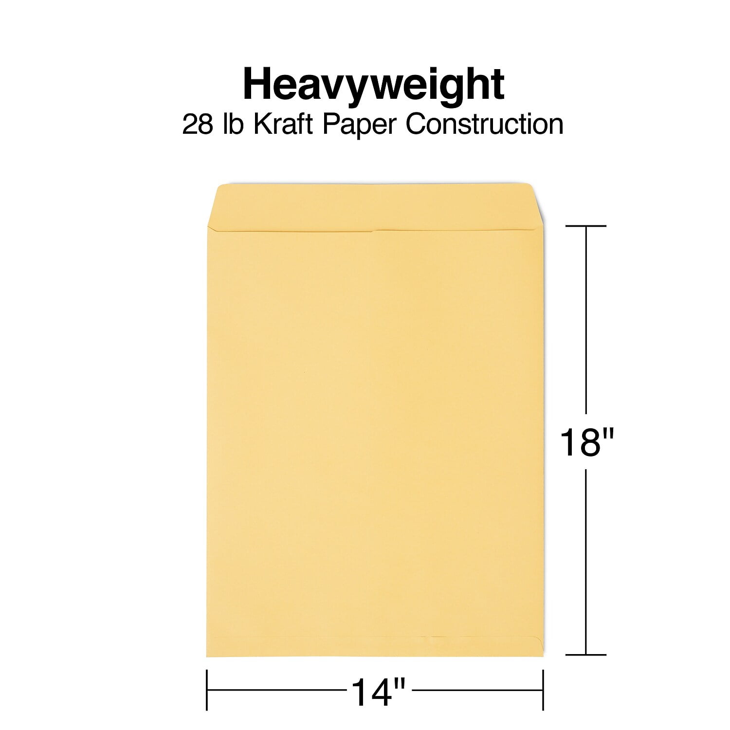 14 x 18 Inches Big Huge Pack of 100 Kraft Jumbo Envelopes Brown Oversized 