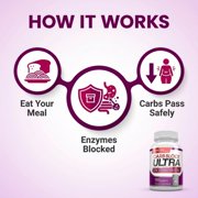 Carb Block Ultra Starch Blocker with White Kidney Bean, 60 Gluten-Free Capsules