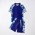 thumbnail image 2 of YunPes Little Boys' Rash Guard Sets Short Sleeve Shirts Swim Swimsuit Bathing Set 2pc Christmas Clothes for Baby Girl, 2 of 5