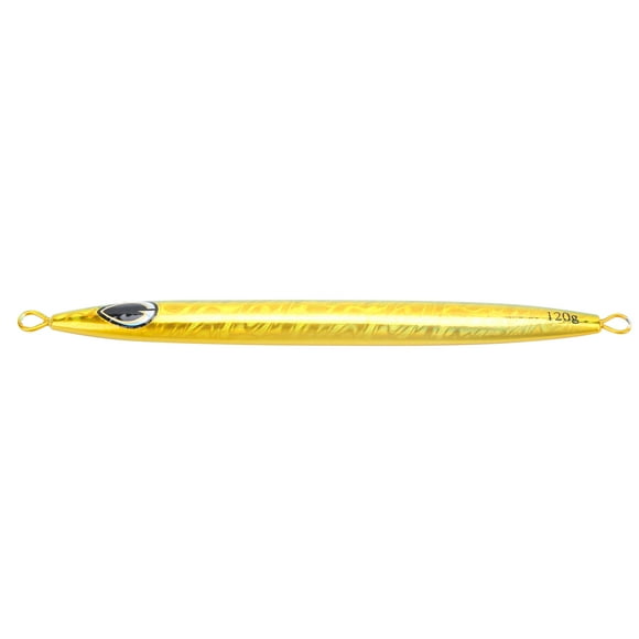 Leurres de Pêche en Plaque de Fer, Yeux de Poisson Simulés Coulant Rapidement, Crankbait Profilé pour Bar, Wobbler Crankbait pour Bar pour la Pêche Or