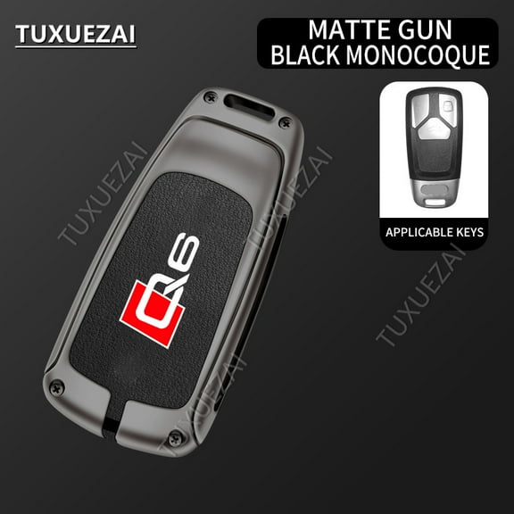 For Audi Q6 Car Remote Key Cover Case Zinc Alloy Leather B style 3 buttons Car Key Cover High-quality Case Key Shell