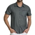 thumbnail image 3 of HAOMEILI Mens Short Sleeve Casual Button Down Shirts Summer Untucked Dress Shirts with Pocket, 3 of 7