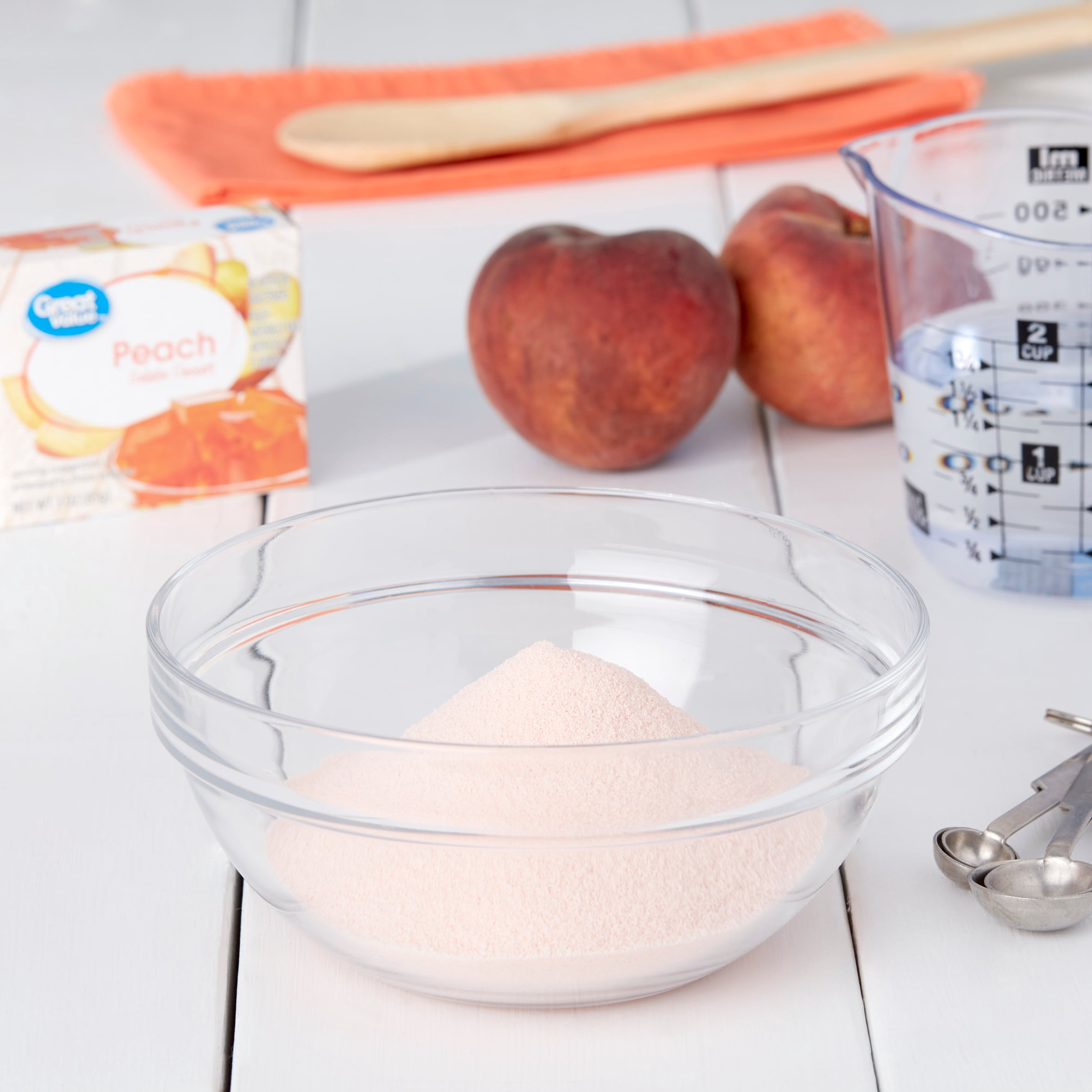 Great Value Peach Gelatin Dessert, 3 oz