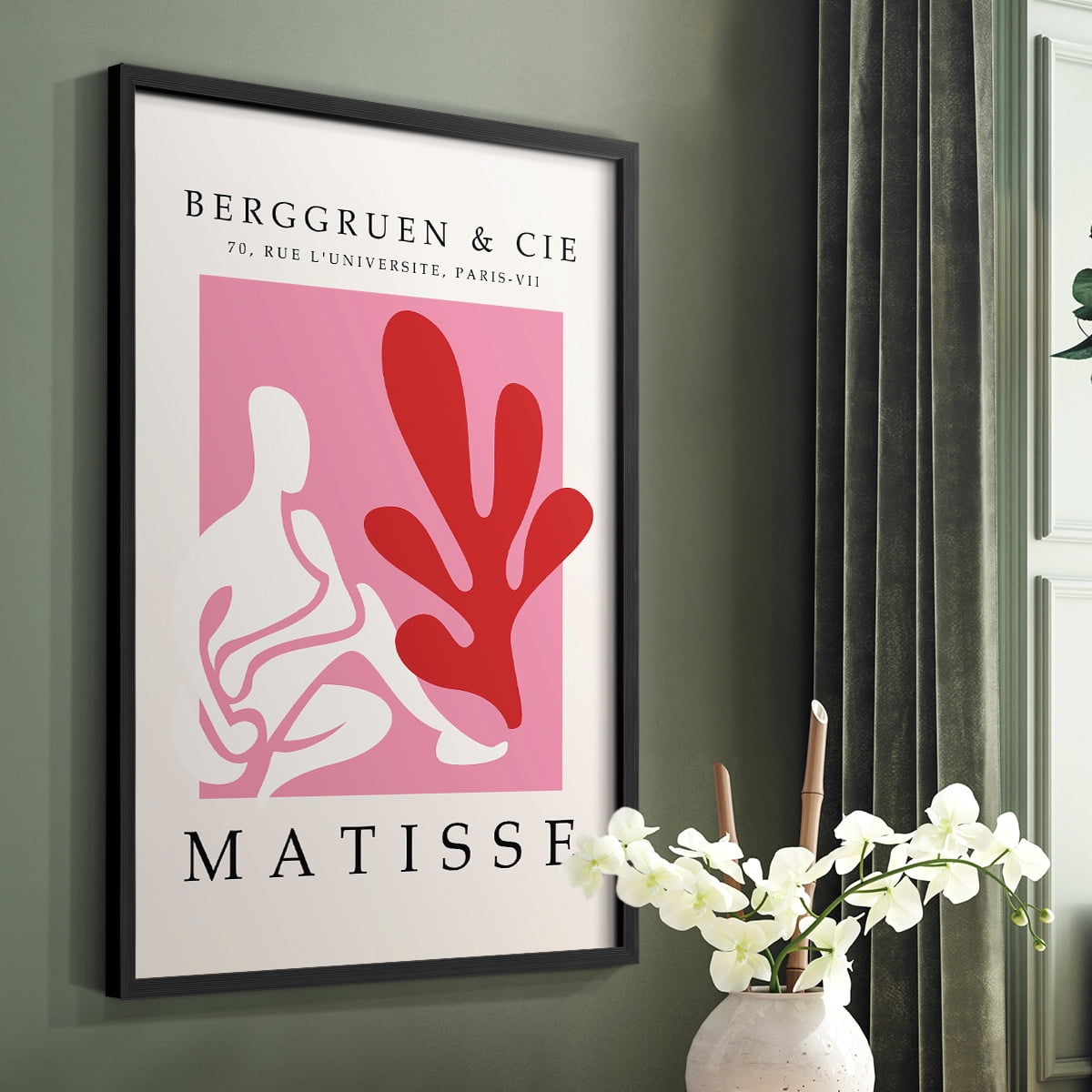 Matisse CDLXXV in Black Solid Wood Framed Print No Nail Hanging