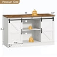 thumbnail image 2 of Blotout Farmhouse 55-75 Gallon Fish Tank Stand with Power Outlet, 52"Aquarium Stand with Storage/Sliding Barn Door, Heavy Duty Tank Stand for 2 Fish Tank/Reptile Terrarium, 1000lbs Capacity,White, 2 of 8
