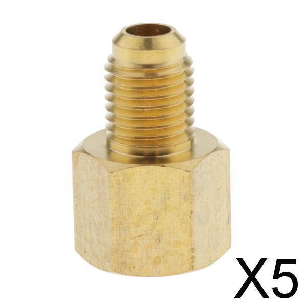 Adaptadores de tanque de refrigeración Soledad de latón 1/4 SAE a 1/2 paquete de 5