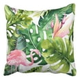 thumbnail image 1 of BSDHOME Tropical Isolated Pattern Flamingo Watercolor Tropic Drawing Rose Bird Pillowcase 20x20 inch, 1 of 1